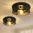 Industrial Round Flush Mount Ceiling Light, 2-light Matte Black Metal Ceiling Fixture For Bedroom & Entryway(Set of 2)-599103961