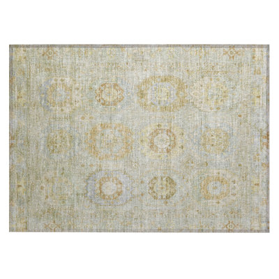 Machine Washable Indoor/Outdoor Lafferty ACN2227 Panel Rug
