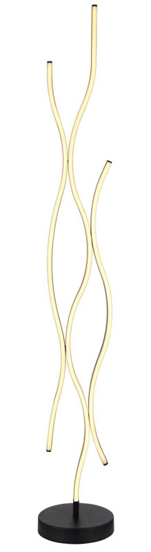 Chenaya 135cm LED Novelty Floor Lamp, Gold/Black