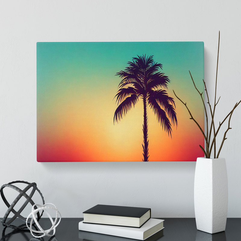 Palm Tree Sunset Vol.1 - Wrapped Canvas, 35cm H x 50cm W x 3cm D