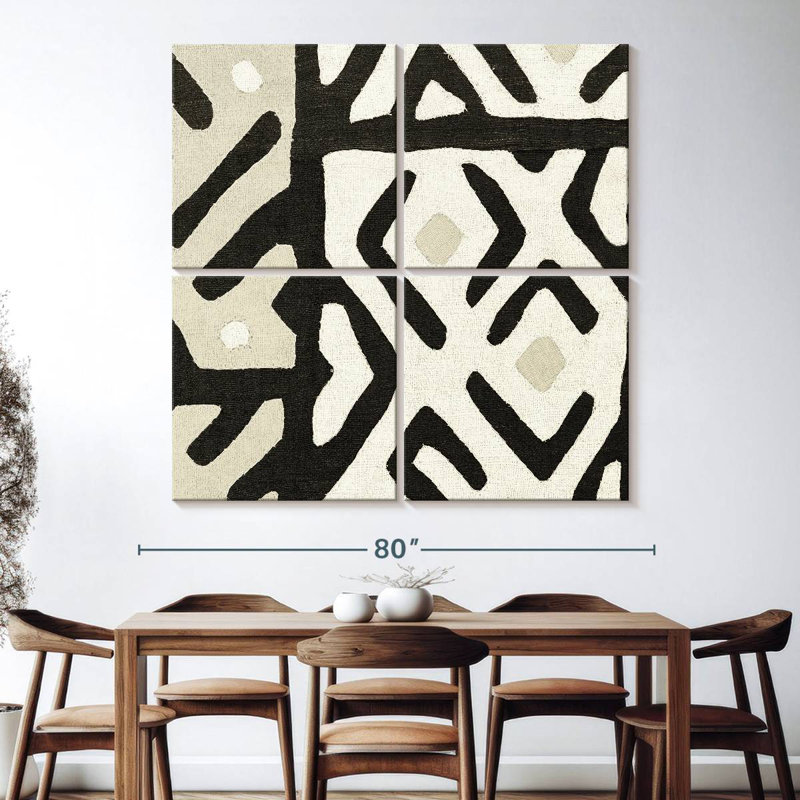 Avery Kuba Cloth I Neutral, 74" H x 74" W