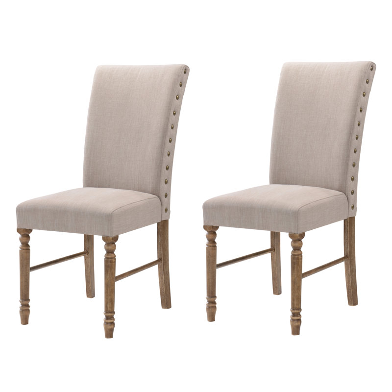 18.1102'' H Linen Upholstered Parsons Chair