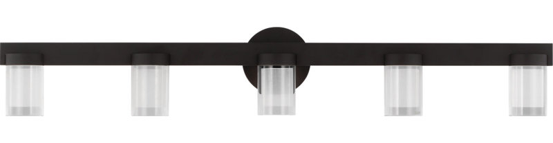 Esfera 5 - Light LED Bath Sconce, Nightshade Black