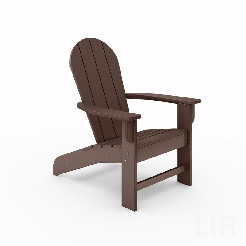 Brown Adirondack Chair – Premium HDPE Poly Lumber For Pool, Patio, And Garden Elegance, Chair, Brown