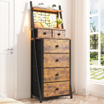 51" H Tall Nightstand with 6 Drawers by Ivy Bronx