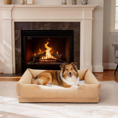 5 lits pour chien orthopédiques imperméables avec housse amovible lavable, mousse de soutien