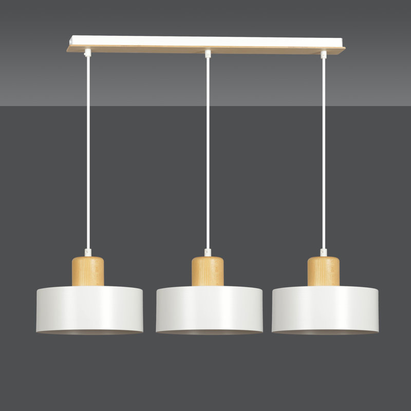 Ealf 3 - Light Kitchen Island Pendant, White