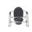 Knockdown Steel Bedside Commode With Microban, Gray