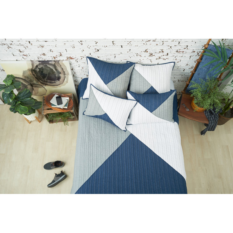 Asymmetrical Cotton Standard Sham - Machine Washable