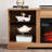 Tv Stand With Built-In Fireplace, Oak, 60 - 69" Compatibility, Led Lights, Flame Color Adjustment Console Electric 3 Levels Brightness, Charging, 60-69" Tv, Oak