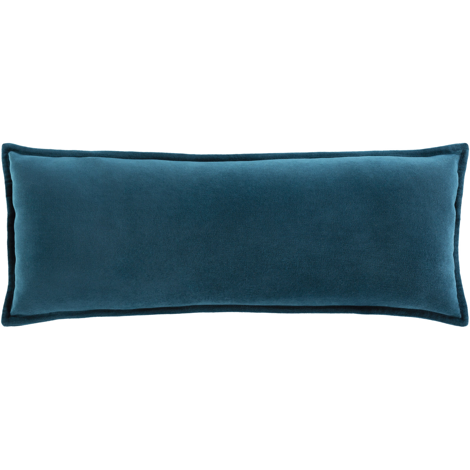 Norwin Cotton Throw Pillow, Down, 12"H x 30"W, Deep Teal