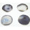 Agate Ceramic Jute Leather Crystal Novelty Round 4 Piece Coaster Set