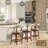  Ruxban 26" Swivel Counter Stool, Weathered Oak, Sand Fabric Seat-427995410