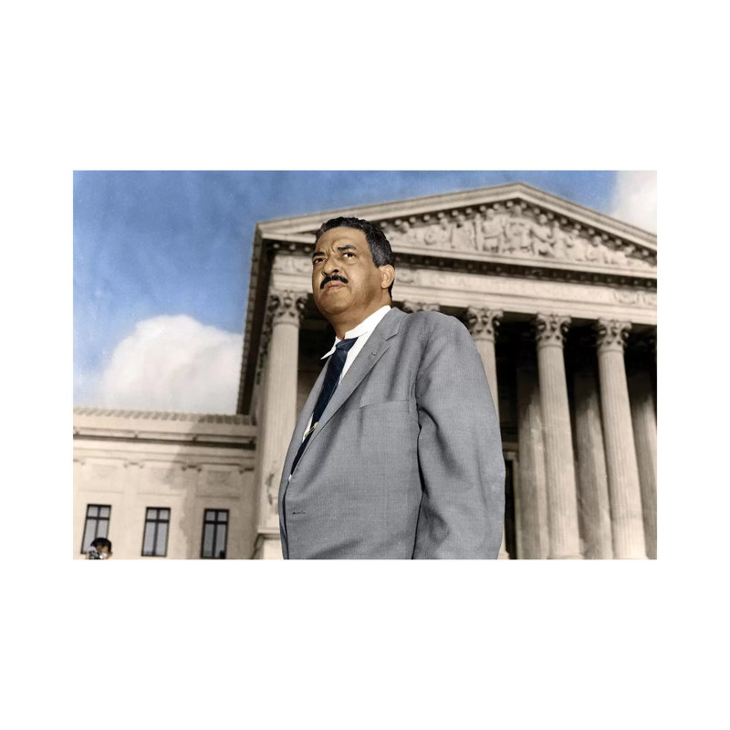 " Thurgood Marshall (1908-1993) " by Granger, 8" H x 12" W x 0.75" D
