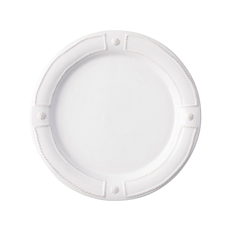 Berry & Thread French Panel Dessert/Salad Plate, Whitewash