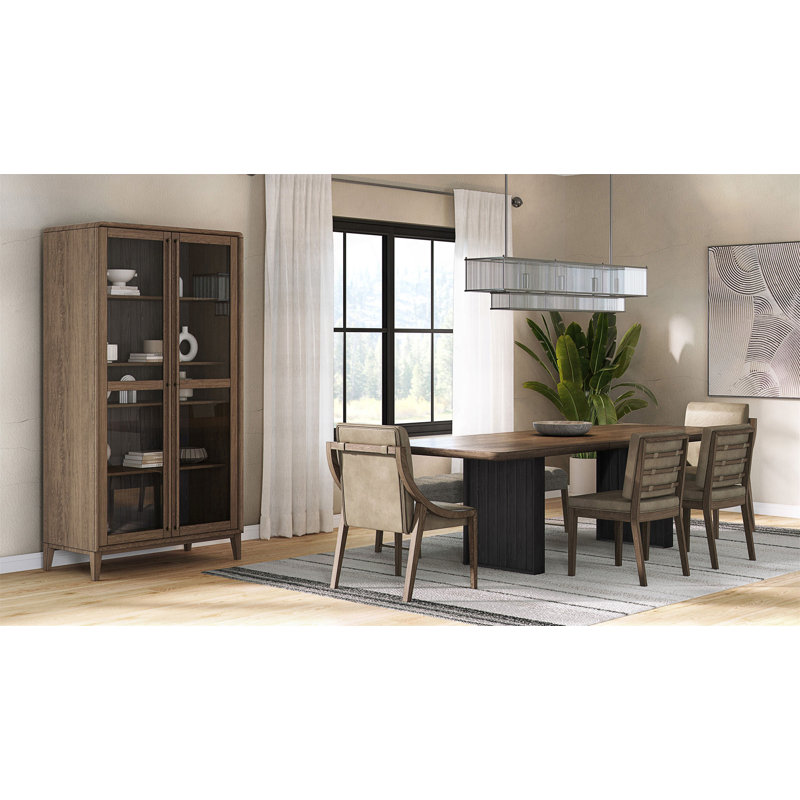 Latte And Peppercorn Display Cabinet