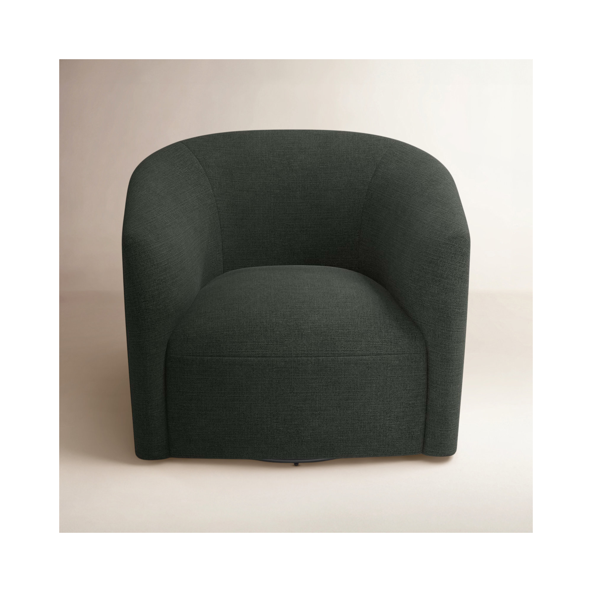 Marita 32" Barrel Chair, Classic Black Linen
