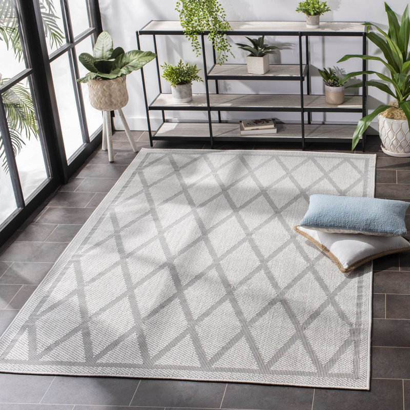 Abadou Performance Machine Washable Geometric Indoor/Outdoor Area Rug, Rectangle 9' x 12'
