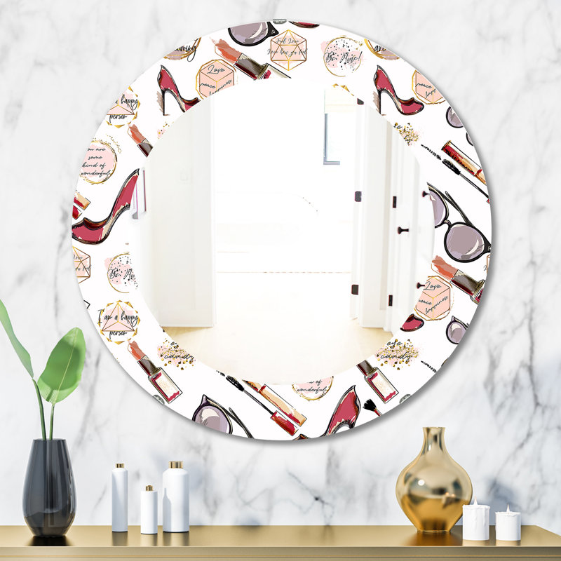 Miroir mural Fancy Happy Lady, H 23,6 po x l 23,6 po