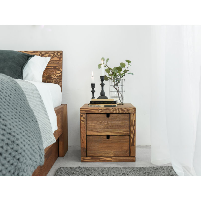 Caelo 40cm W Solid Wood Bedside Table