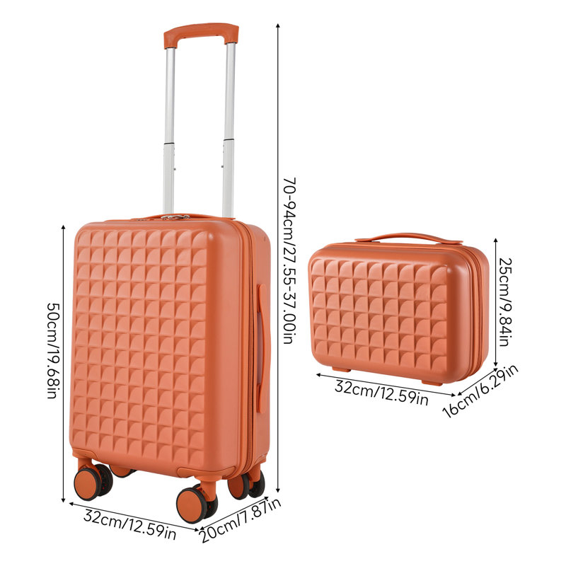2-Piece Hard Shell Travel Suitcases Luggage Set