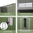 Spacious Outdoor Shed, 9' X 6', , With Ventilation For Garage 6' Shed In - 4 Vents, 2 Sliding Doors, Backyard, Garage, Lawn Equipment