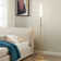 Modern LED Floor Lamp With Remote And Touch Control, Standing Lamp With White Cylinder Shade