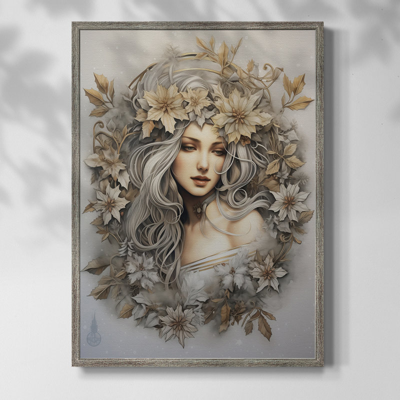 «Christmas Holiday Art DCXCV», reproduction d'art encadrée - bois massif, H 21 po x l 17 po