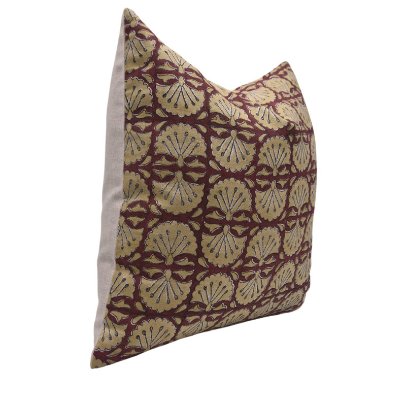 Pillow Cover, Square, 20"H x 20"W, Red Floral