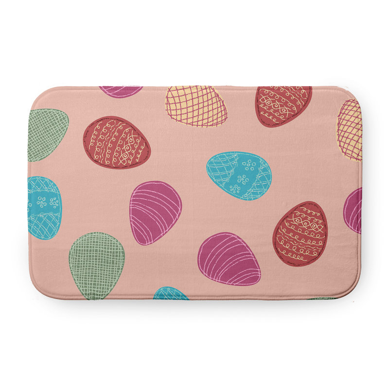 Tapis de bain, L 17 po x L 24 po, Rose