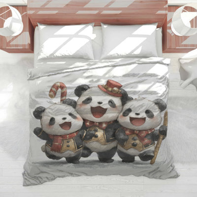 Cute Panda Trio Comforter