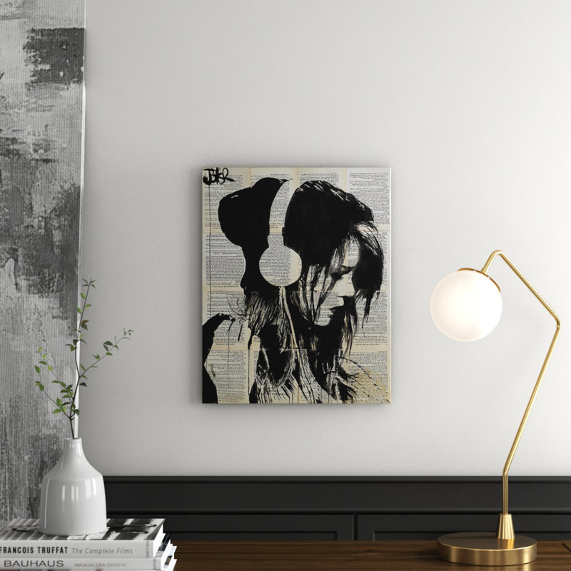 Melodies Solace by Loui Jover - Painting, 50cm H x 40cm W, No Mount