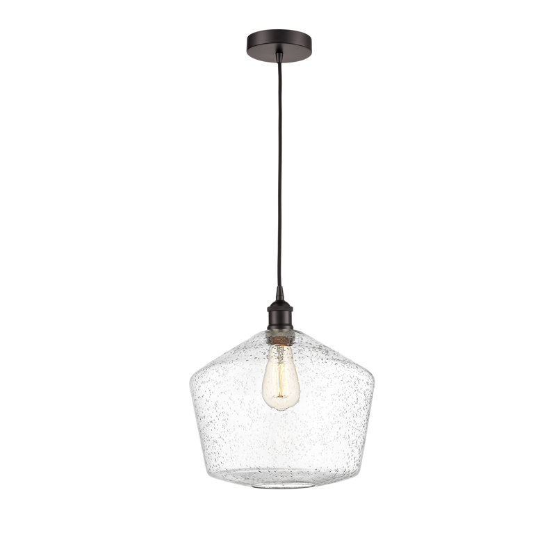 Luminaire suspendu simple à 1 lumière Gabbie, Bronze huilé
