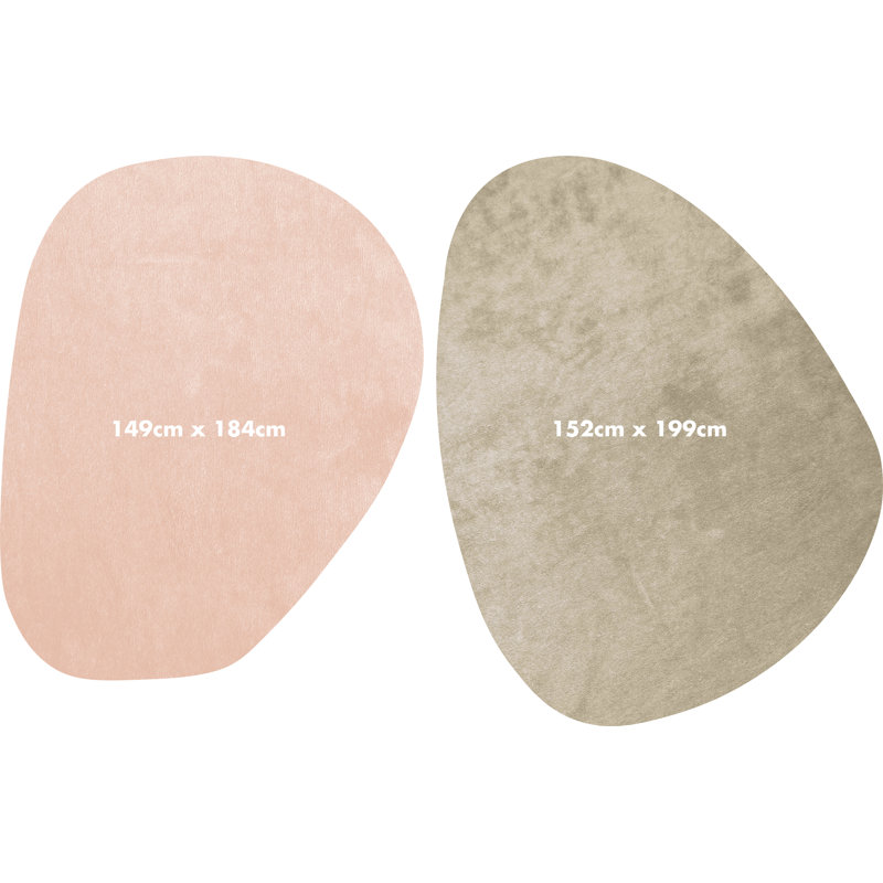 Rosemin Vinyl Machine Printed Area Rug, Rectangle 6'6.3" x 9'4.6"