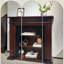 Foyer électrique en bois massif Nut-Brown