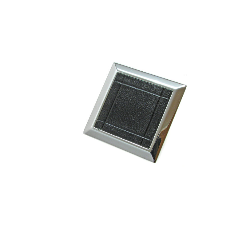 Inspiration Square Knob, Chrome: Black