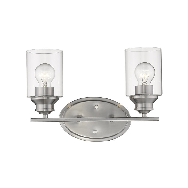 Éclairage pour meuble-lavabo 2 lumières Holbrook, Nickel satiné