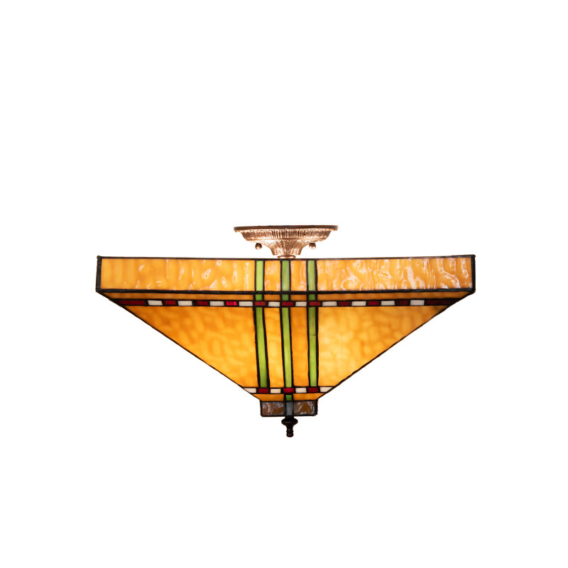 17" Square Prairie Corn Flushmount