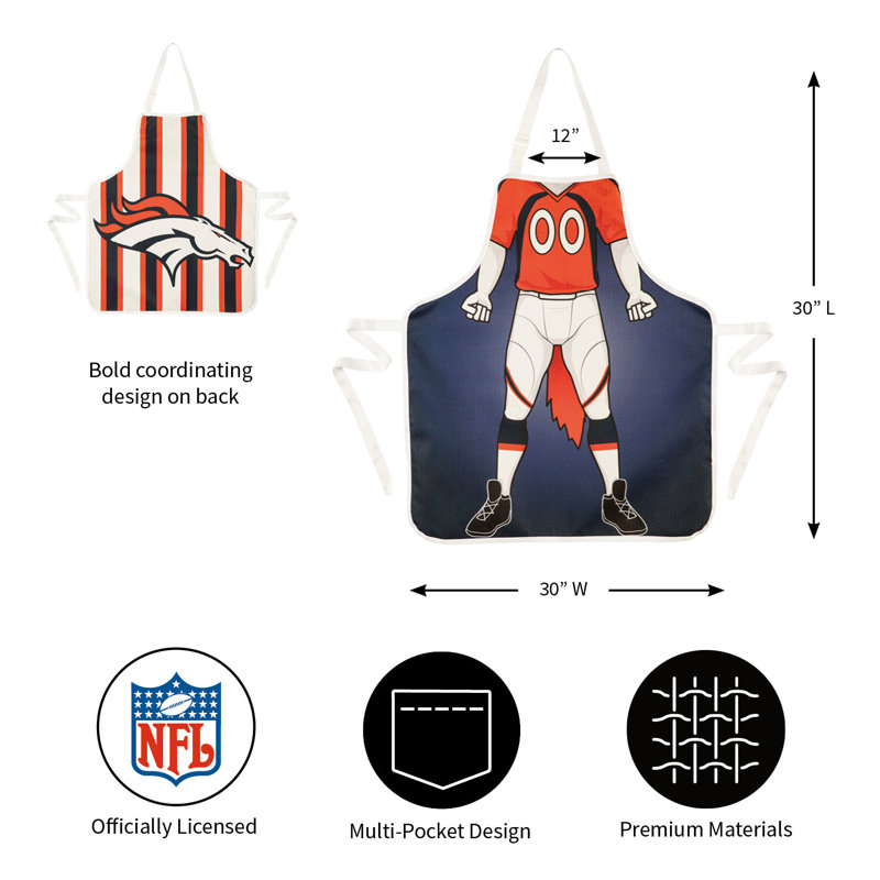 NFL Double Side Grilling Apron, Denver Broncos