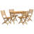 Aljandro 4 - Person Bamboo Patio Dining Set with Rectangular Table