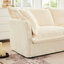 Comfy Cloud, 3 places, velours côtelé crème, siège profond avec option luxueuse pour la maison, coussin-1112924907