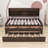 Beckwourth Full Size Wooden Platform Bed with Shelves and 3 Drawers,Twin Size Trundle-354016130