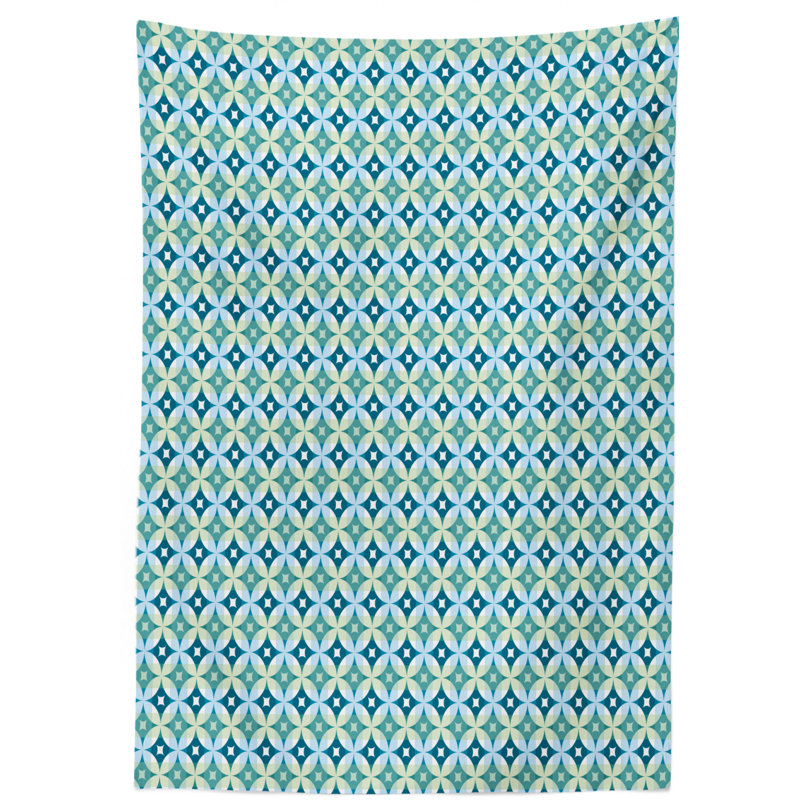 Mid Century Tablecloth, 70" L x 52" W