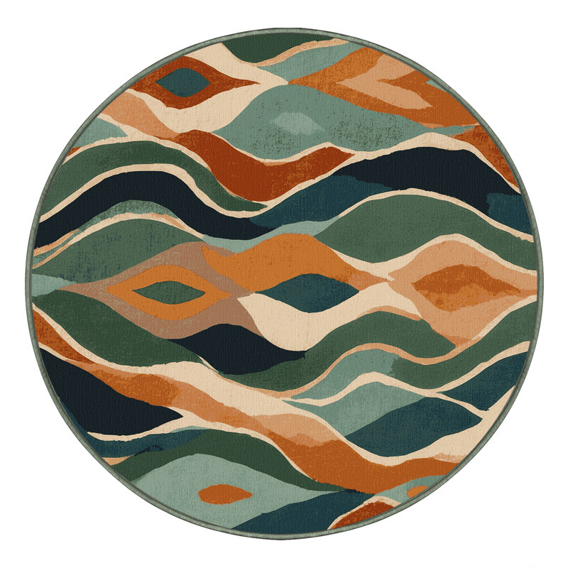 Meadow Illusion Rug, Round 8'