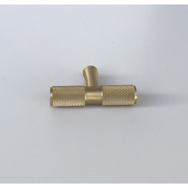 Texture 2" Length Bar Knob, Brushed Brass