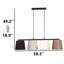 Luminaire suspendu pour îlot de cuisine avec hauteur réglable et 4 lumières-425740394-425740404