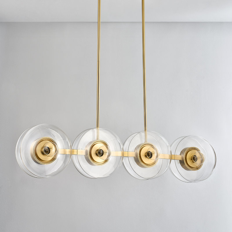 Kert 8 Light Linear, Aged Brass
