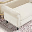 Repose-pieds rectangulaire en velours avec rangement multifonctionnel-1437747989