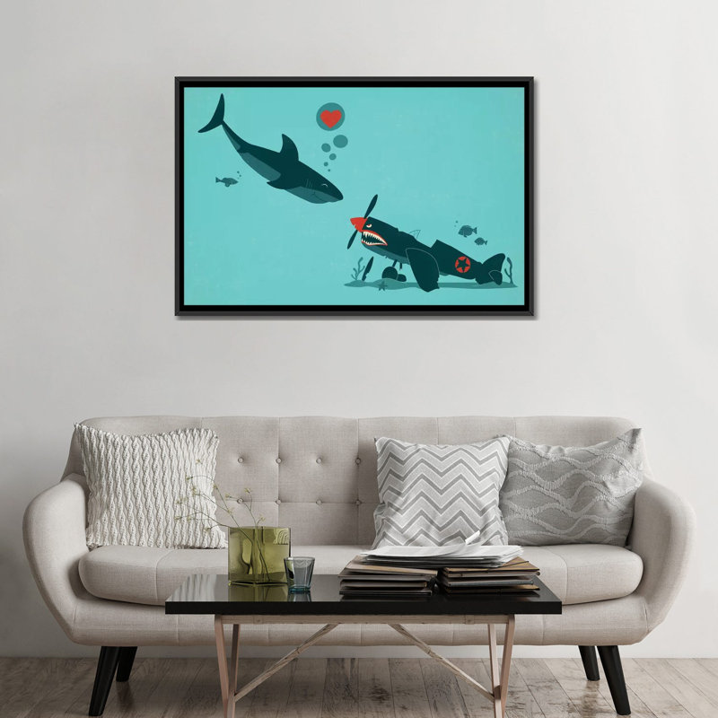 «Sea Of Love», impression sur toile, H 18 po x l 26 po x P 1,5 po, Toile avec cadre noir, Pas de tapis