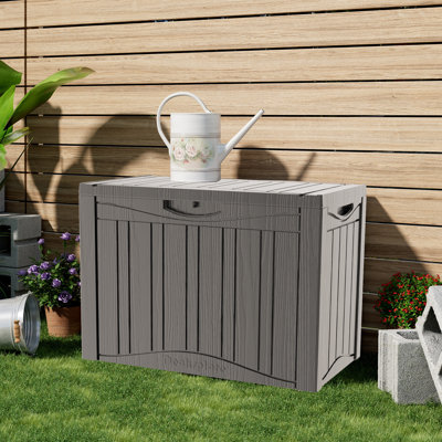 Boîte de rangement verrouillable en résine 45 gallons
